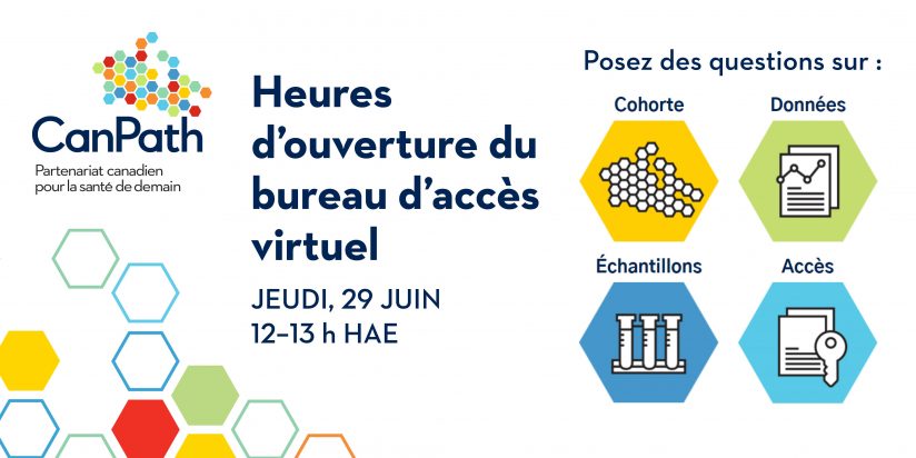 Affiche promotionnelle sur les heures d'ouverture du bureau d'accès virtuel de juin 2023