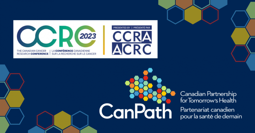 Logos for the Canadian Cancer Research Conference, the Canadian Cancer Research Alliance, and CanPath