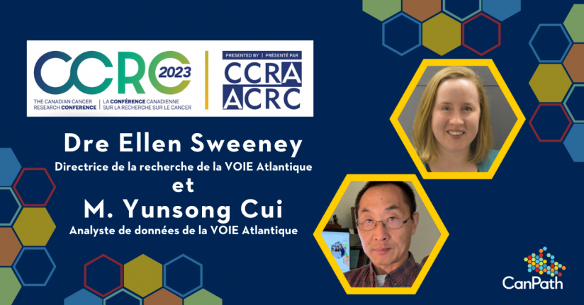 Dre Ellen Sweeney et M. Yunsong Cui à la Conférence canadienne sur la recherche sur le cancer