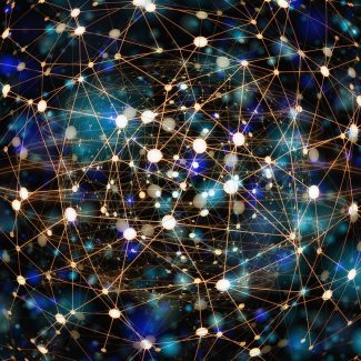 A network of dots and lines.