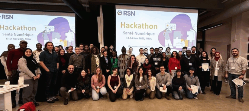 Group of trainees at the UMontreal hackathon